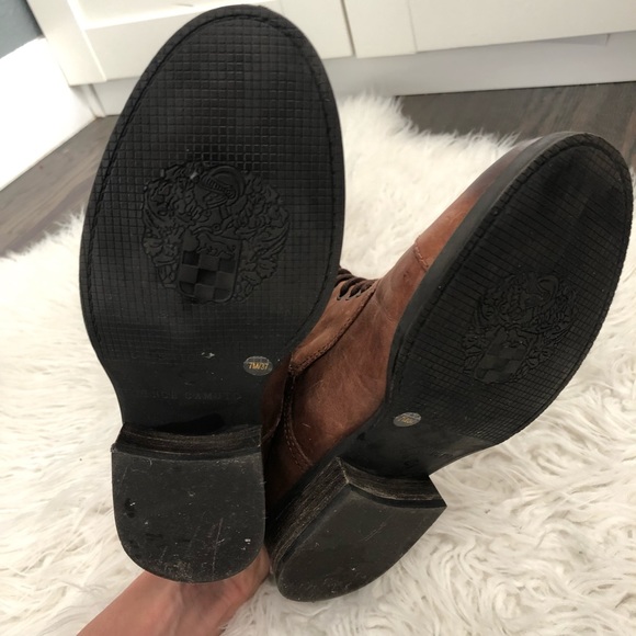 ❤️ VINCE CAMUTO RIDING buckle boots- brown size 7 - Picture 6 of 8
